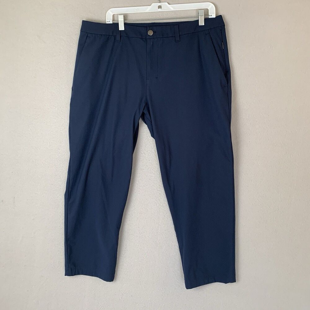 Lululemon Pant Men Sz 36 Blue ABC Classic Fit Warpstreme Athleisure Golf Hiking